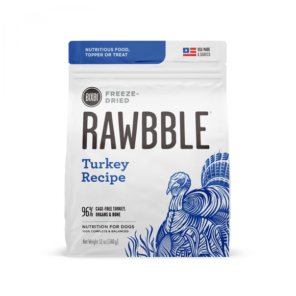 Bixbi Rawbble Freeze Dried Turkey Dog Food