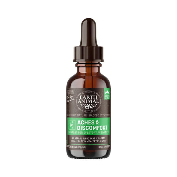 Earth Animal Aches & Discomfort Health Supplement for Dogs & Cats 2-oz - Dog Supplements & Vitamins 1