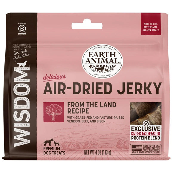 Earth Animal Air-Dried Jerky Recipe Dog Treats 4-oz - From the Land - Dog Treats 3