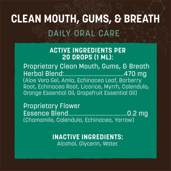 Earth Animal Clean Mouth Gums & Breath Health Supplement for Dogs & Cats 2-oz - Dog Health Care & Wellness 3