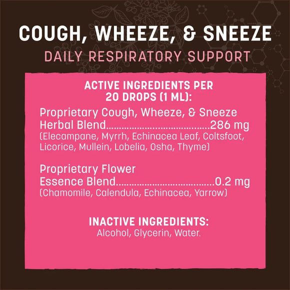 Earth Animal Cough Wheeze & Sneeze Health Supplement for Dogs & Cats 2-oz - Dog Supplements & Vitamins 3