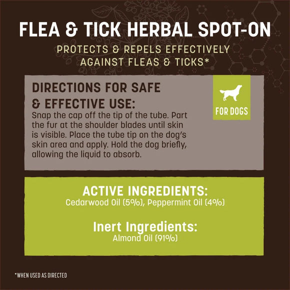 Earth Animal Flea & Tick Herbal Spot-On for Dogs 3-count - Dog Health Care & Wellness 4