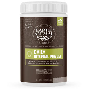 Earth Animal Flea & Tick Internal Powder Supplement for Dogs & Cats 1-lb - Dog Health Care & Wellness 1