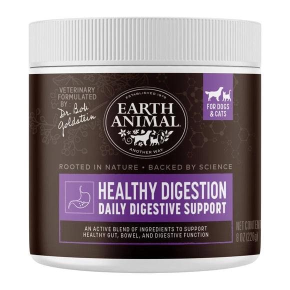 Earth Animal Healthy Digestion Supplement for Dogs & Cats 8-oz - Dog Supplements & Vitamins 1