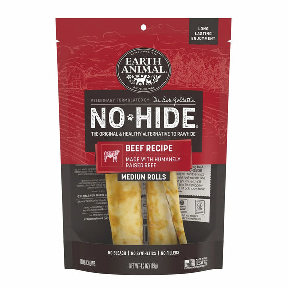 Earth Animal No-Hide Beef Recipe Dog Treats - Medium - Rolls / 2-count - Dog Treats 11