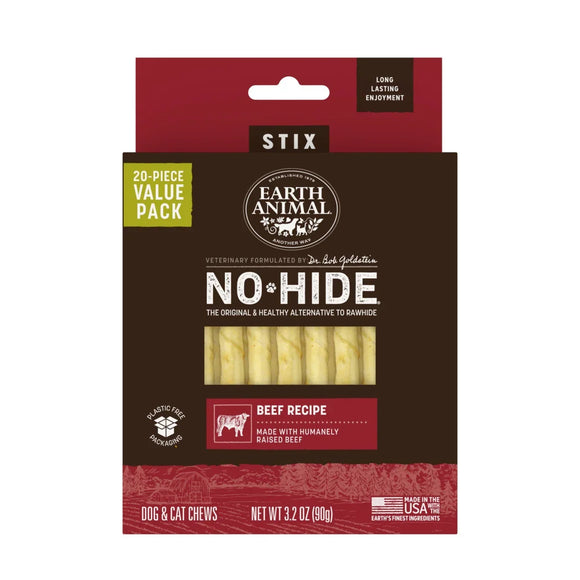 Earth Animal No-Hide Beef Recipe Dog Treats - X-Small - Stix / 20-count - Dog Treats 8