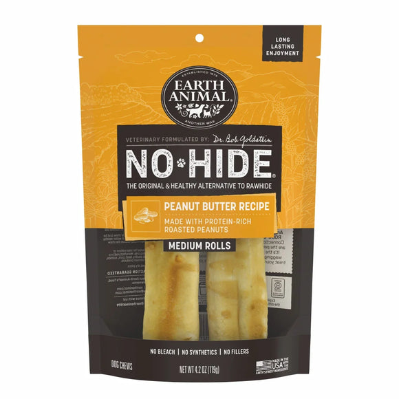 Earth Animal No-Hide Peanut Butter Recipe Dog Treats - Medium - Rolls / 2-count - Dog Treats 6