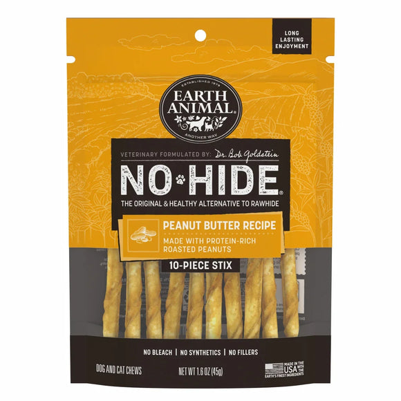 Earth Animal No-Hide Peanut Butter Recipe Dog Treats - X-Small - Stix / 10-count - Dog Treats 1