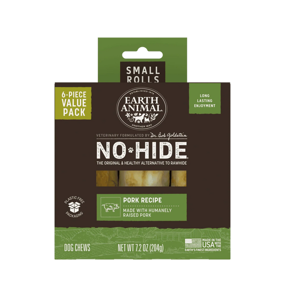 Earth Animal No-Hide Pork Recipe Dog Treats - Small - Rolls / 6-count - Dog Treats 5