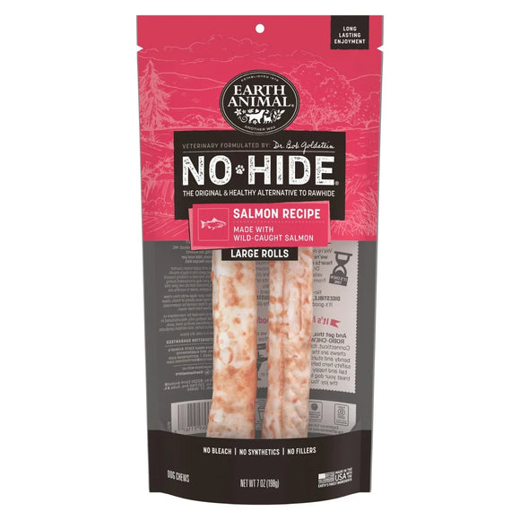 Earth Animal No-Hide Salmon Recipe Dog Treats - Large - Rolls / 2-count - Dog Treats 7