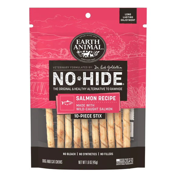 Earth Animal No-Hide Salmon Recipe Dog Treats - X-Small - Stix / 10-count - Dog Treats 1