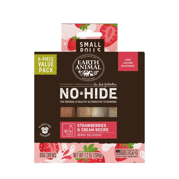 Earth Animal No-Hide Strawberries & Cream Recipe Dog Treats - Small - Rolls / 6-count - Dog Treats 3