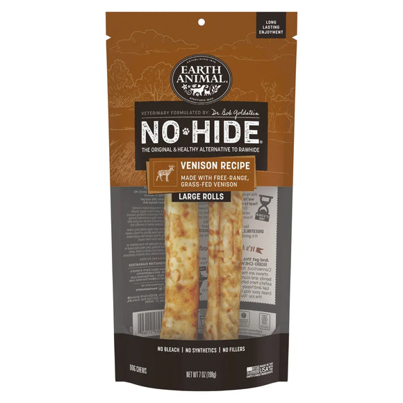 Earth Animal No-Hide Venison Recipe Dog Treats - Large - Rolls / 2-count - Dog Treats 8