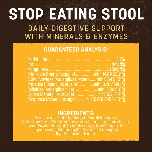 Earth Animal Stop Eating Stool Supplement for Dogs & Cats 8-oz - Dog Supplements & Vitamins 3