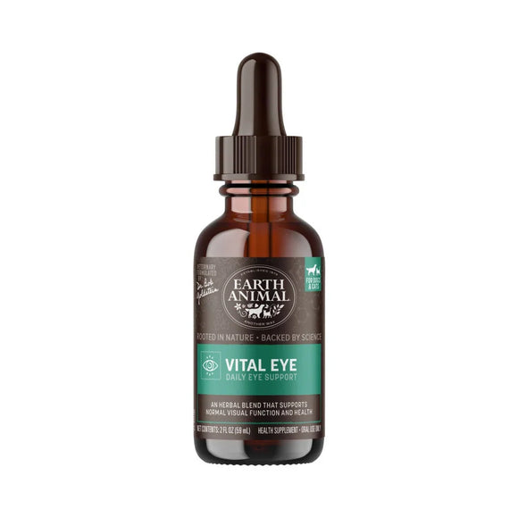 Earth Animal Vital Eye Health Supplement for Dogs & Cats 2-oz - Dog Health Care & Wellness 1