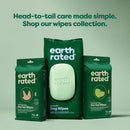 Earth Rated Hypoallergenic Dog Grooming Wipes -Unscented (100 count)