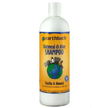 Earthbath Oatmeal & Aloe Vanilla Almond Scented Shampoo for Dogs & Cats - 16 oz - Pet Shampoo & Conditioner 1