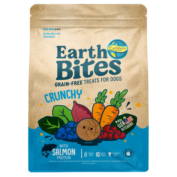 Earthborn Holistic EarthBites Salmon & Pumpkin Crunchy Treats For Dog - 10 oz - Dog Treats 6