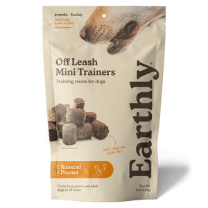 Earthly Off Leash Mini Trainers Roasted Peanut Recipe Dog Treats (5 oz) - Soft & Chewy Dog Treats 1