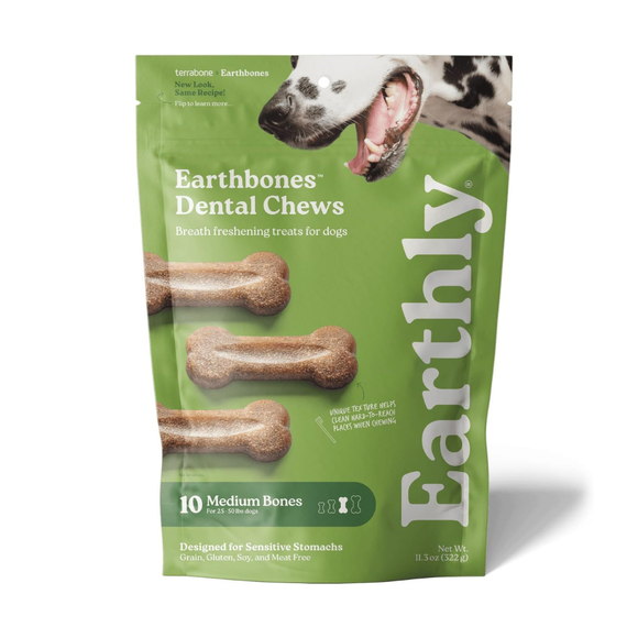 Earthly Pet Earthbones Dental Chews for Dogs - Medium (10 bones) - Dog Dental Chews & Treats 9