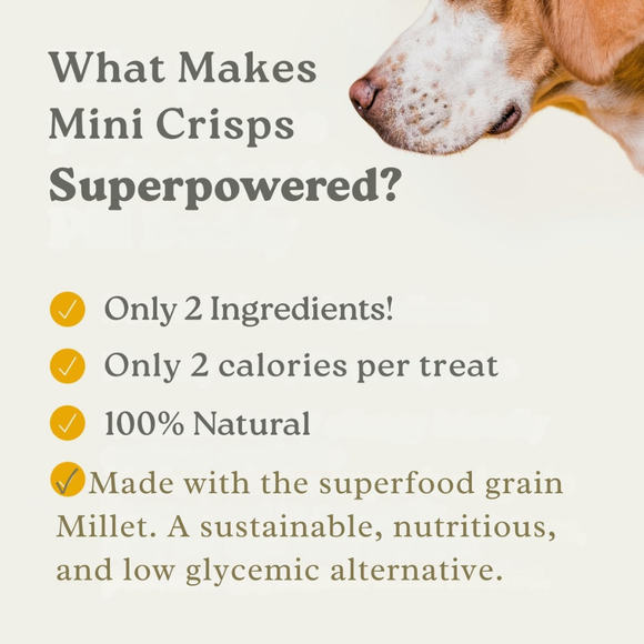 Earthly Pet Mini Crisps Air Puffed Millet & Pork Dog Treats (2.5 oz) - Dog Treat 3