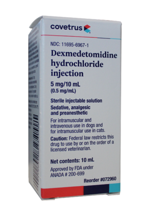 Dexmedetomidine Hydrochloride Injection for Dogs & Cats, 0.5 mg/ml 10 ml, (Manufacturer may vary) - 0