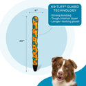 Outward Hound Invincible Snake 6 Squeaker Stuffing Orange / Blue Plush Dog Toy (Extra Large)
