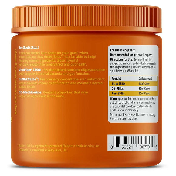 Zesty Paws Stay Green Bites Chicken Flavor Digestive Supplement For Dogs (90 ct)