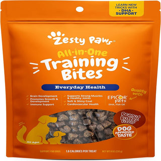 Zesty All in 1 Training Bite Peanut Butter Flavor Multivitamin Treats For Dogs (8 oz)