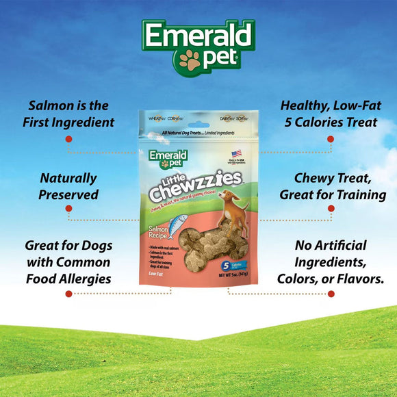 Emerald Pet Little Chewzzies Salmon Recipe Dog Treats 5-oz - Dog Treats 4