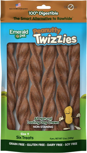 Emerald Pet Peanutty Twizzies Grain-Free Dog Treats 6 count 6-in - Dog Treats 2