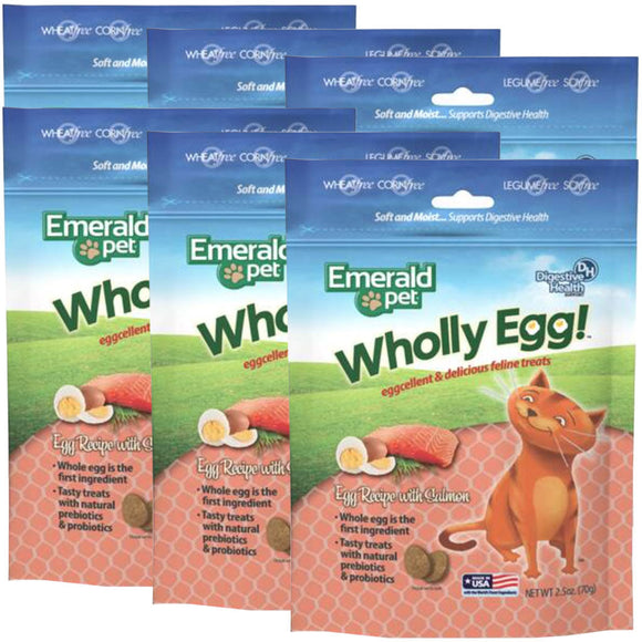 Emerald Pet Wholly Egg Recipe with Salmon Cat Treats 2.5-oz - 6-pack - Cat Treats 7