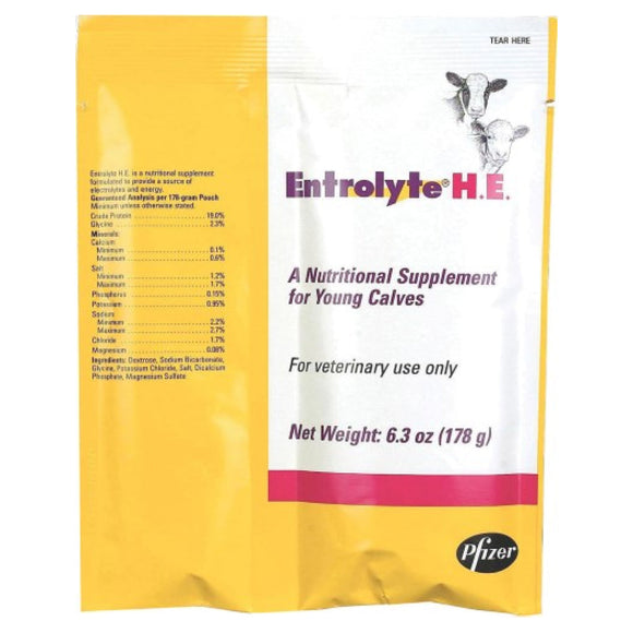 Entrolyte H.E. Electrolyte Dehydration Support for Calves - 178g