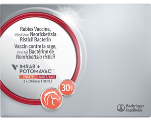 Equine Imrab + Potomavac Vaccine - 10 ml x 3 vials (30 doses) - 1