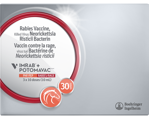 Equine Imrab + Potomavac Vaccine - 10 ml x 3 vials (30 doses) - 1