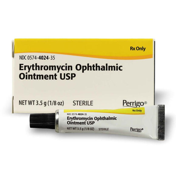 Erythromycin 0.5% Ophthalmic Ointment (3.5g), (Manufacturer may vary)