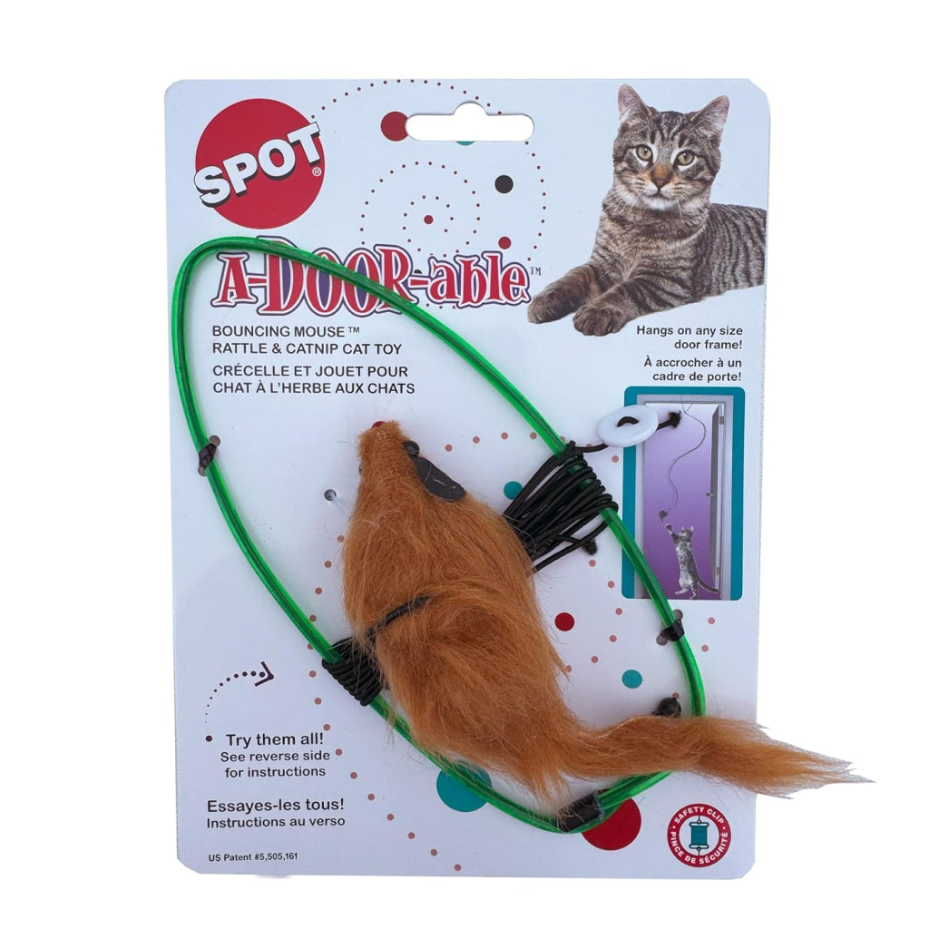 ◆Cat◆ Ethical Pet Door-Able Bouncing Mouse Cat Toy - Interactive Cat Fun