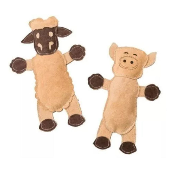Ethical Dura-Fuse Leather Barnyard Assorted Toy For Dog (11")