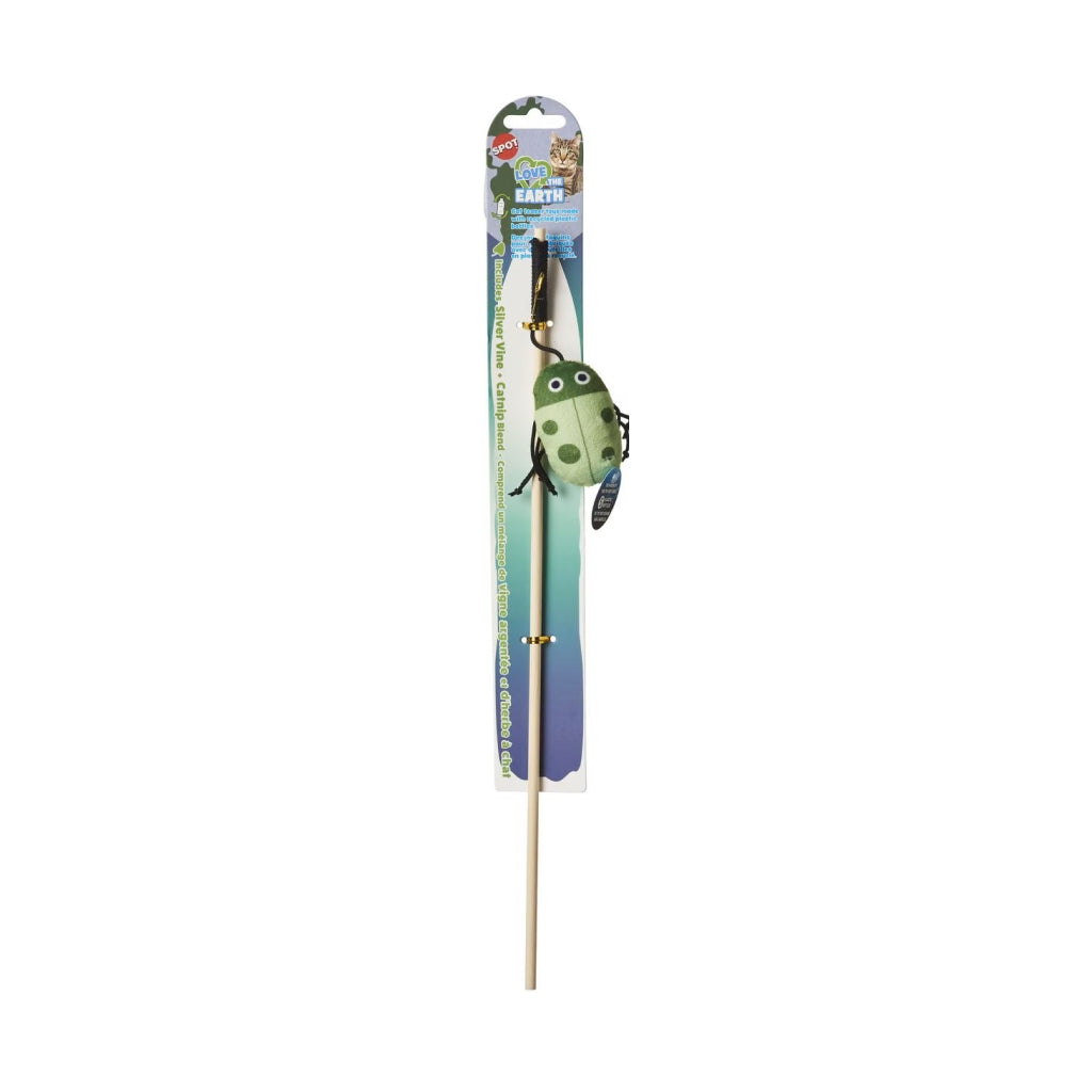 Ethical Insect Teaser Wand with Catnip - Sustainable Cat Toys