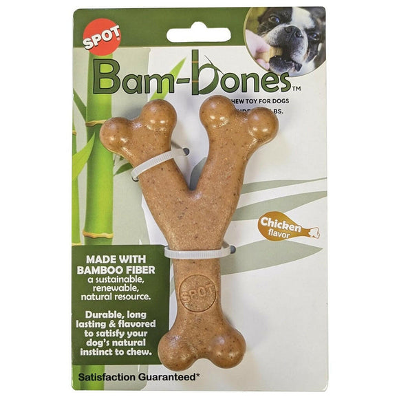 Ethical Pet Bam-bones Chicken Flavored Wish Bone for Dogs - 5.25’’ Under 30 lbs - Dog Toys 9
