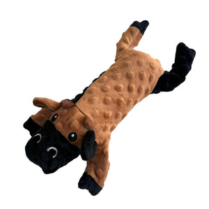 Ethical Skinneeez Extreme Stuffer Brown Cow Toy Dog (14")