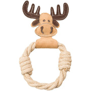Ethical Pet Spot Dura-Fused Leather Animal Forest Ring Dog Toy, Character Varies