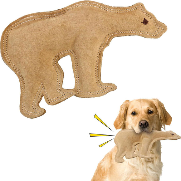 Ethical Pet Spot Dura-Fused Leather Dog Toy Bear