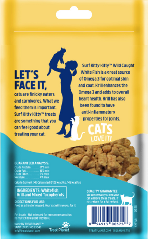 Etta Says! Kitty Kitty 100% Freeze Dried Krill Coated Whitefish Cat Treats (0.6 oz) - Cat Treats 2