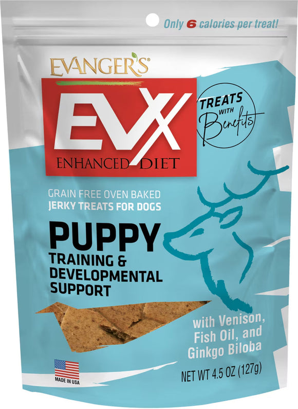 Evanger’s EVX Enhanced Diet Puppy Training & Developmental Support Jerky Treats for Dogs (4.5 oz) - Dog Treats 1