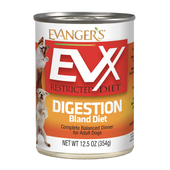 Evanger’s EVX Restricted Diet Digestion Bland Diet Wet Dog Food (12.5 oz x 12 cans) - Cat Food 1