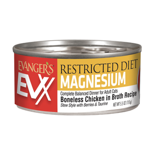 Evanger’s EVX Restricted Diet Urinary Tract Boneless Chicken in Brothe Recipe Wet Cat Food (5.5 oz x 24 cans) - Cat