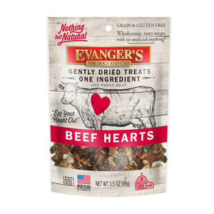 Evanger’s Freeze-Dried Beef Hearts Dog & Cat Treats (3.5 oz) - dog treat 1
