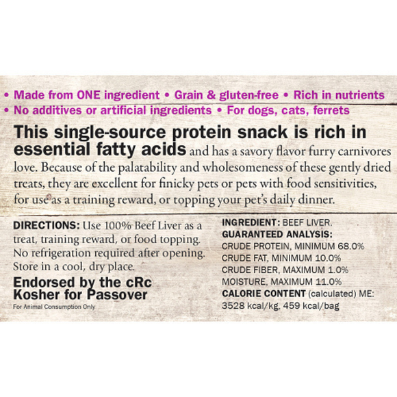 Evanger’s Freeze-Dried Beef Liver Dog & Cat Treats (4.6 oz) - Dog Treats 3