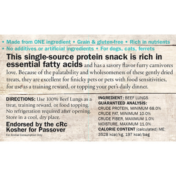 Evanger’s Freeze-Dried Beef Lungs Dog & Cat Treats (2 oz) - Dog Treats 3